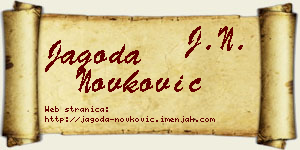 Jagoda Novković vizit kartica